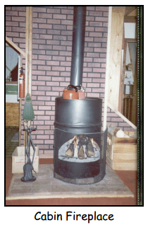 Blaine & Carol Hall Cabin Fireplace