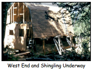 Blaine & Carol Hall Cabin Shingling